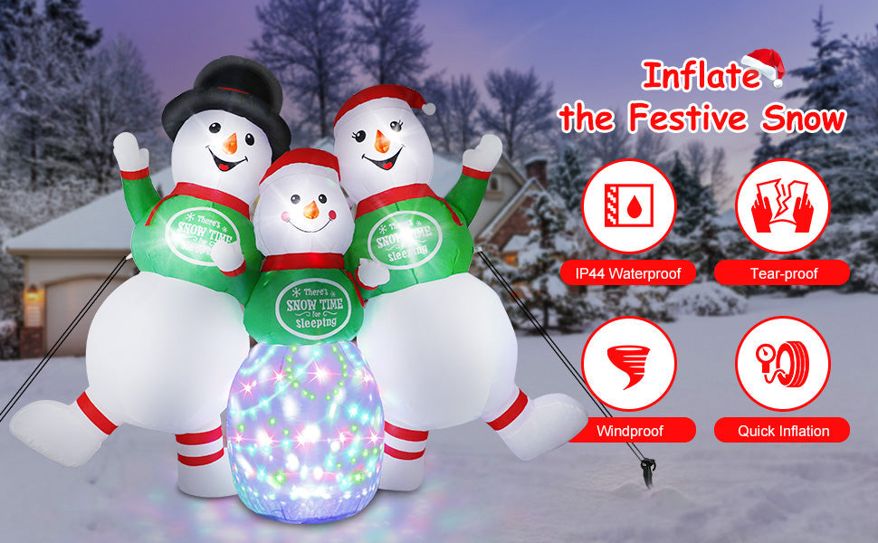 Snowman Family Inflatable