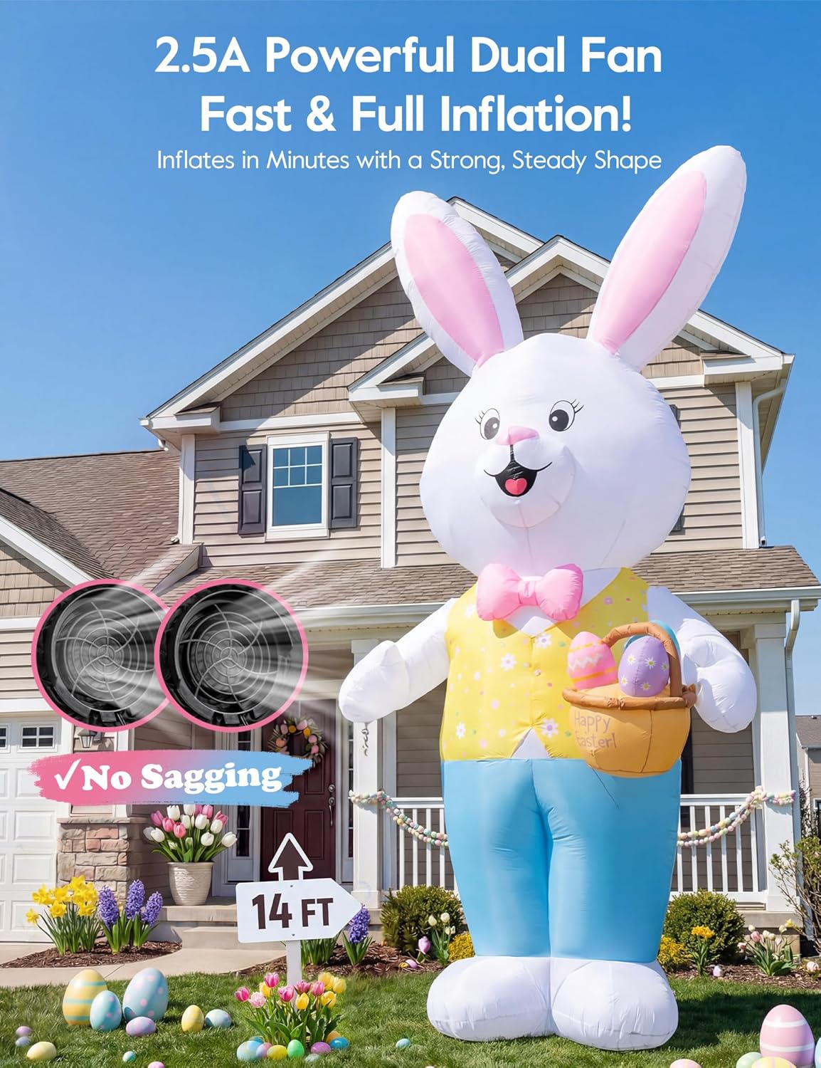 Giant Easter Bunny Inflatable
