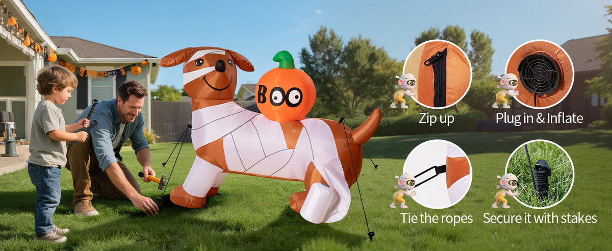 Mummy Dachshund Inflatable
