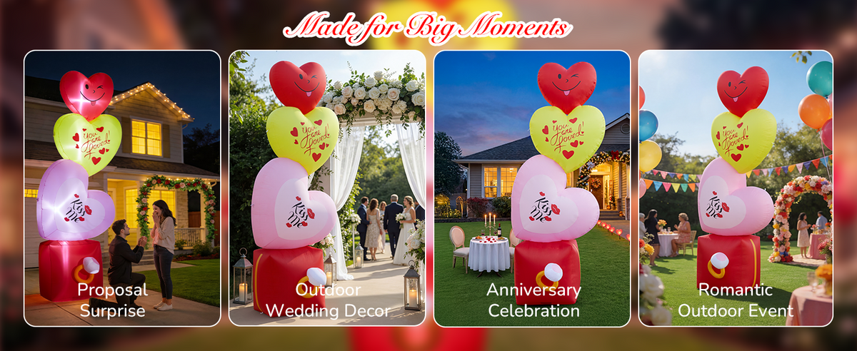 Giant Hearts & Ring Box Inflatable