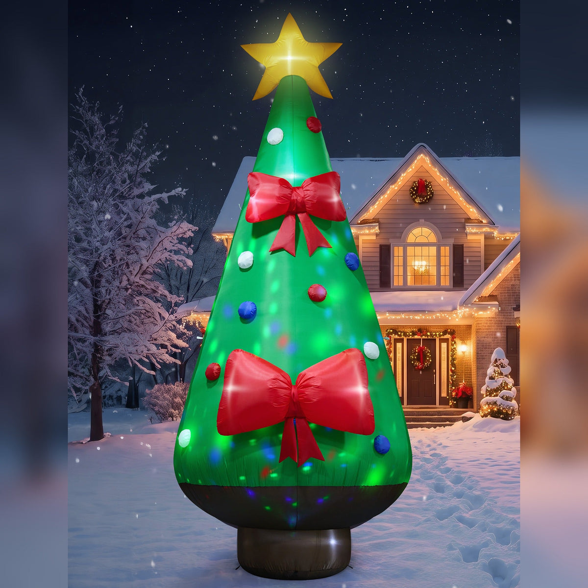 Giant Christmas Tree with Bow Inflatable