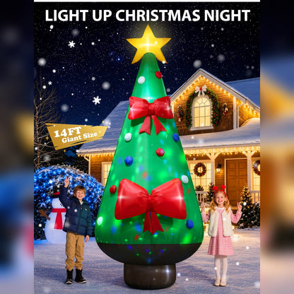 Giant Christmas Tree with Bow Inflatable