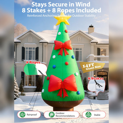 Giant Christmas Tree with Bow Inflatable