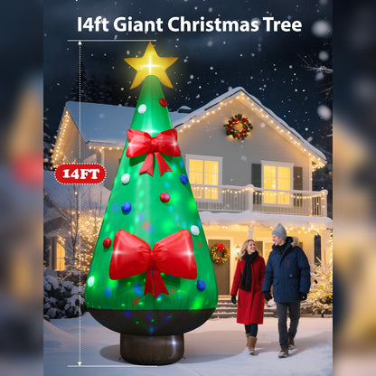 Giant Christmas Tree with Bow Inflatable