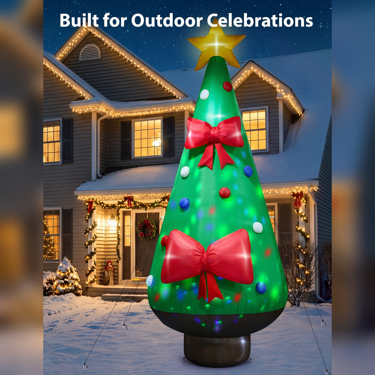 Giant Christmas Tree with Bow Inflatable