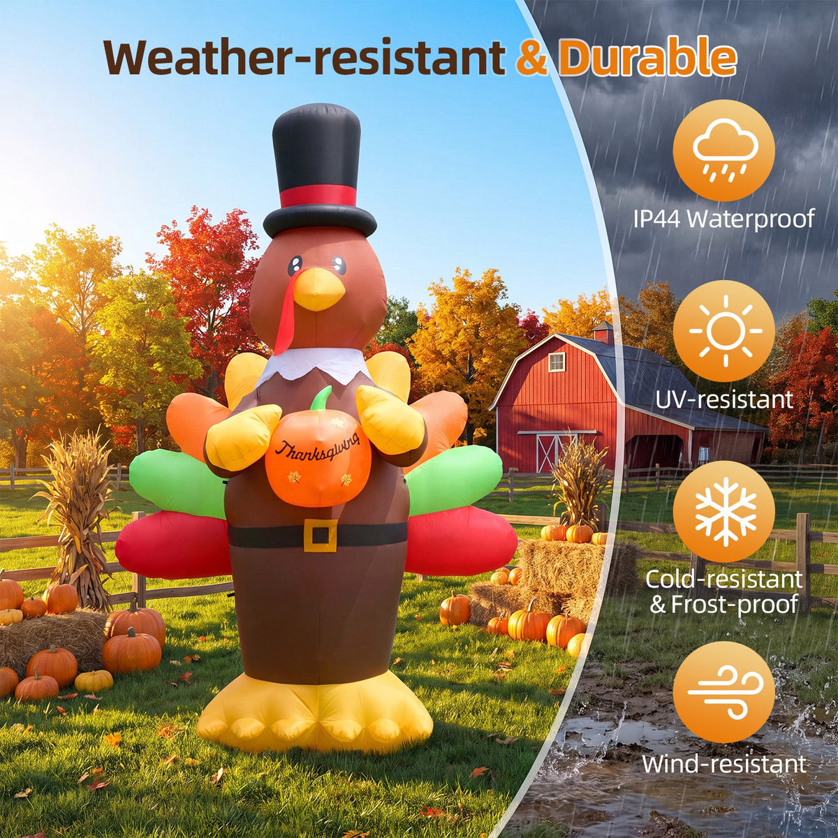 Giant Pilgrim Turkey Inflatable