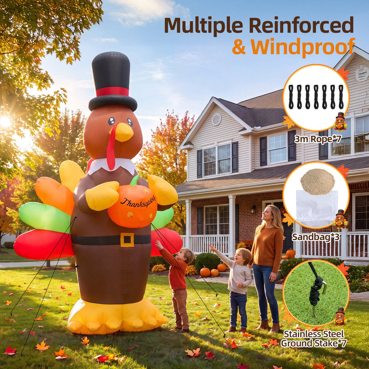 Giant Pilgrim Turkey Inflatable