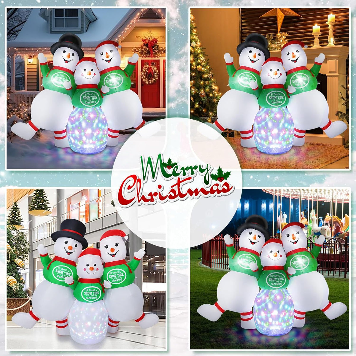 Snowman Family Inflatable