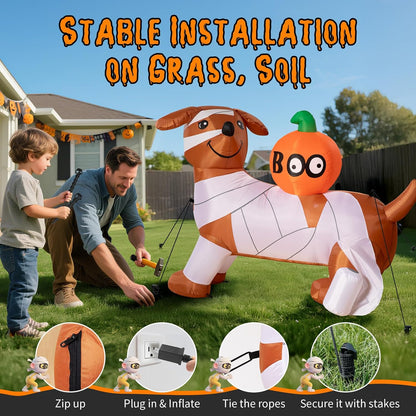 Mummy Dachshund Inflatable