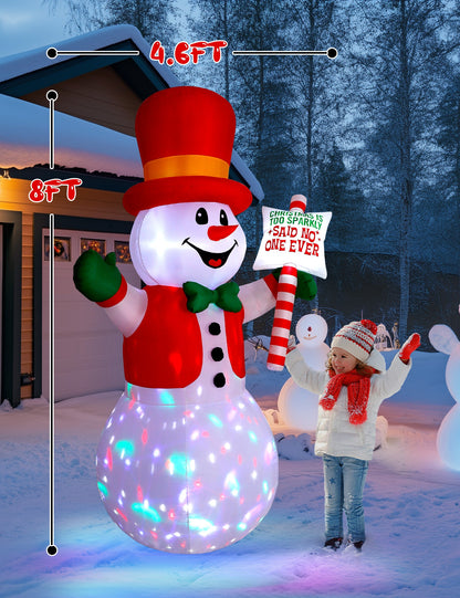 Snowman with Sign Inflatable