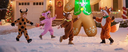 Gingerbread Man with Gift Inflatable