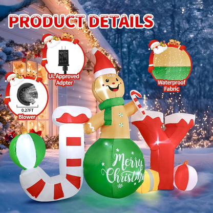 JOY Gingerbread Man Inflatable
