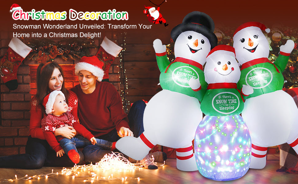 Snowman Family Inflatable