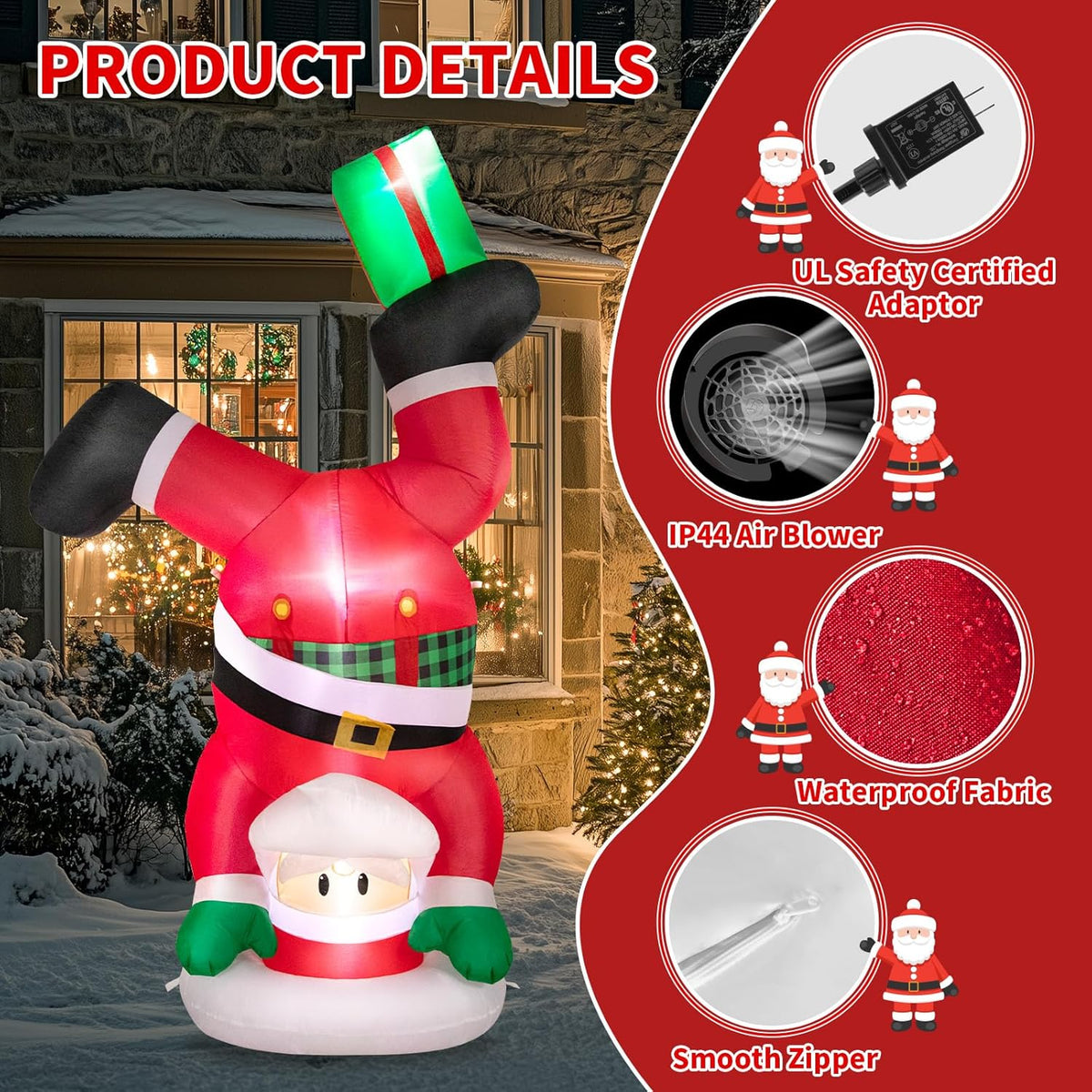 Handstand Santa Inflatable