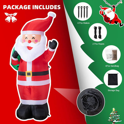 Classic Santa with Gift Sack Inflatable