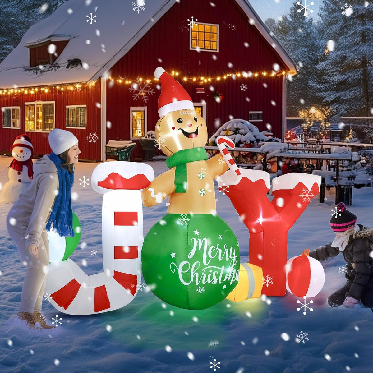 JOY Gingerbread Man Inflatable