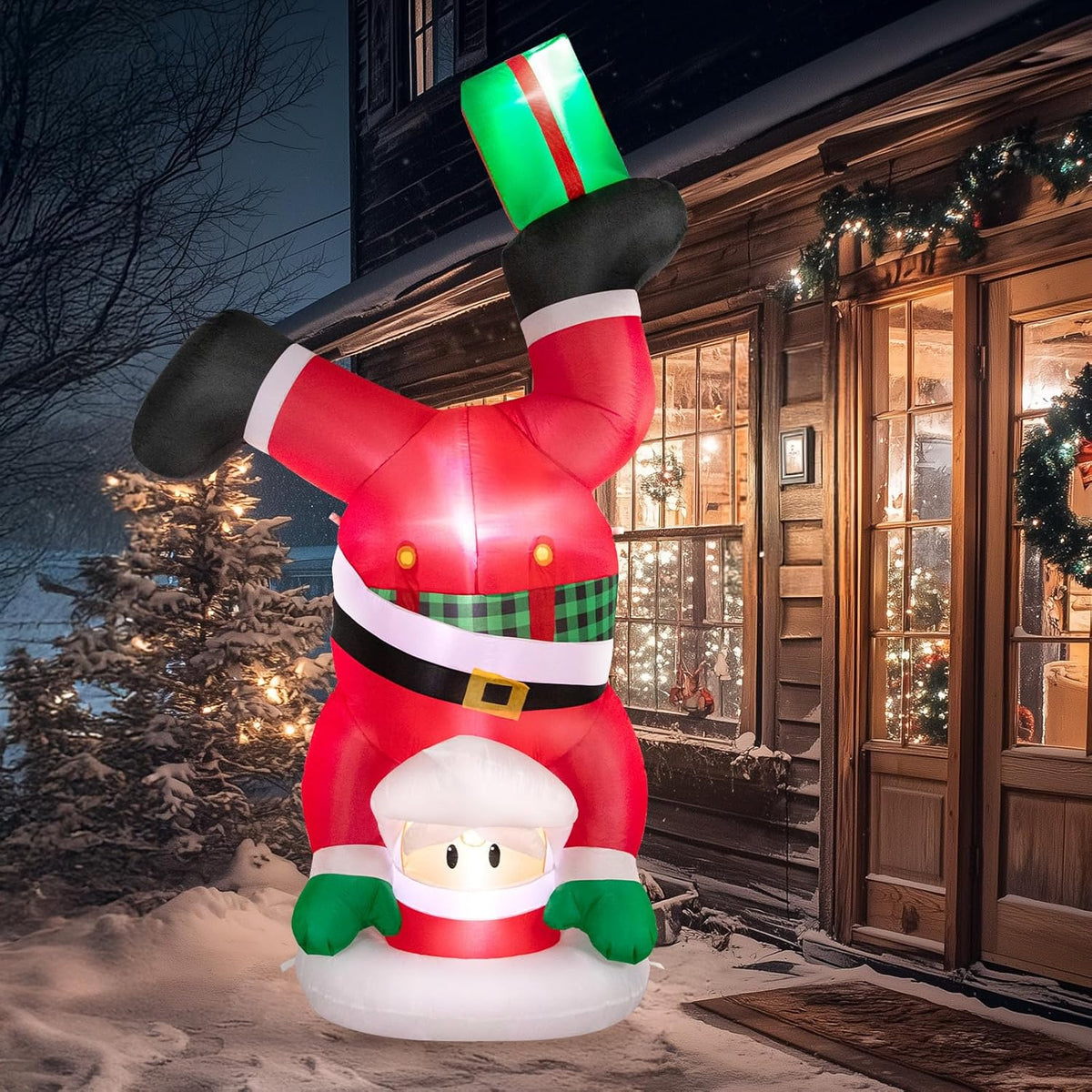 Handstand Santa Inflatable