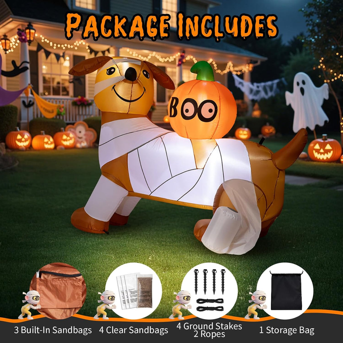 Mummy Dachshund Inflatable