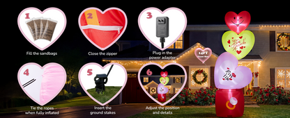 Giant Hearts & Ring Box Inflatable