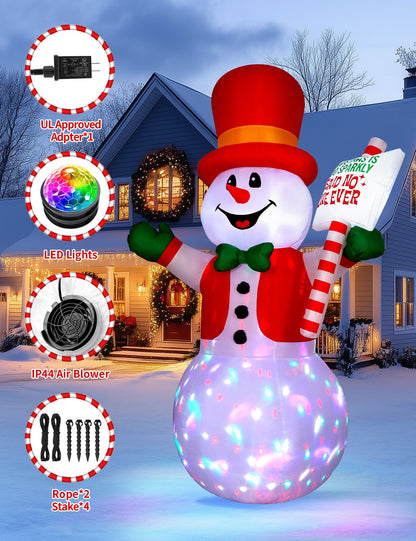 Snowman with Sign Inflatable