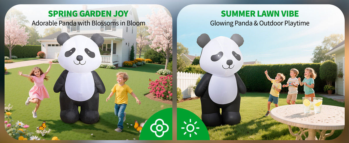 Holiday Panda Inflatable