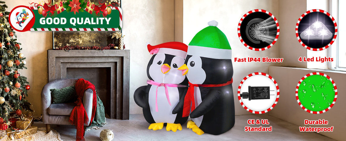 Lovers Penguins Inflatable