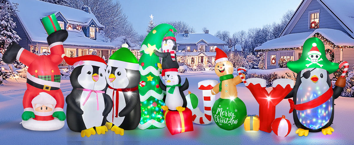 Lovers Penguins Inflatable