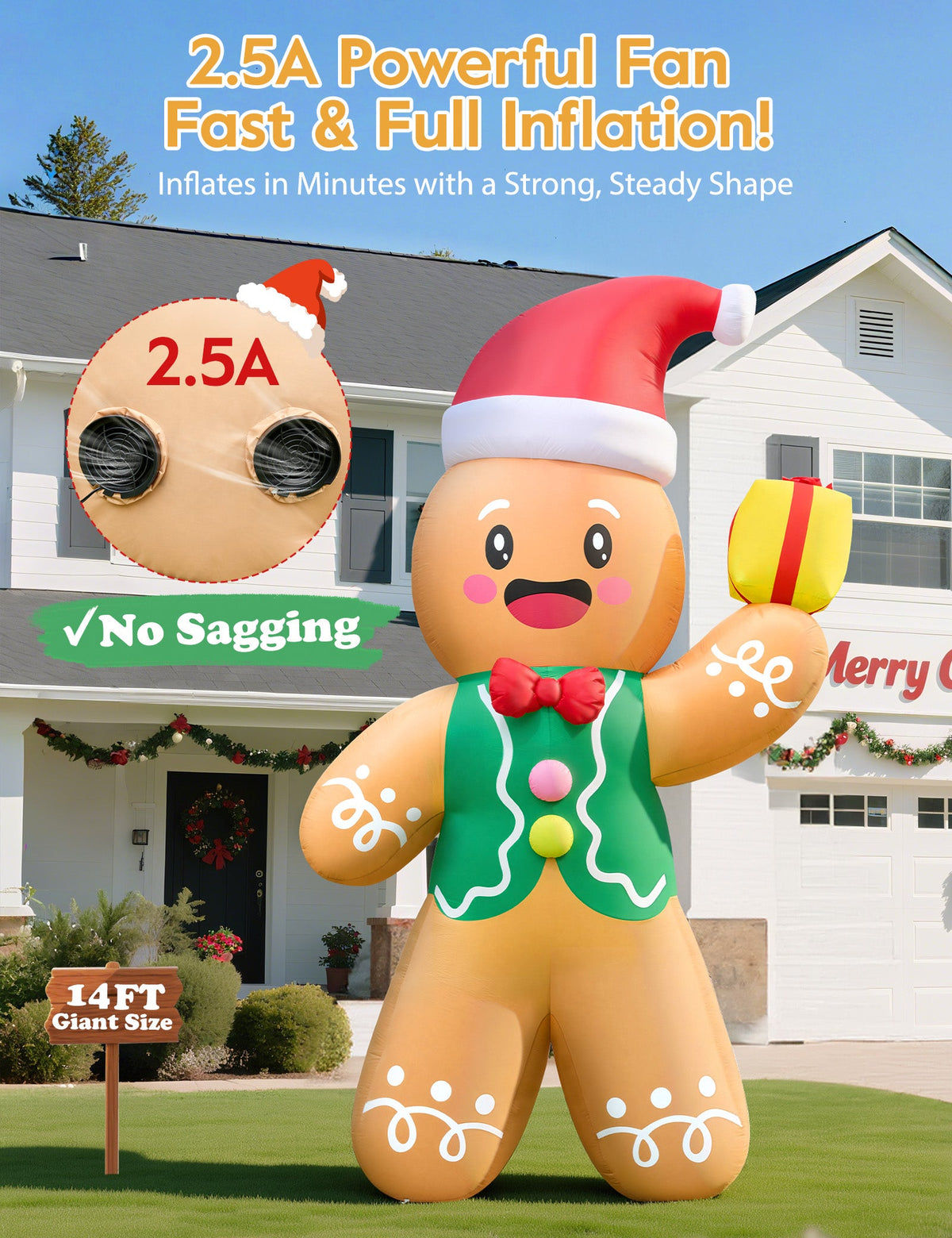 Giant Gingerbread Man Inflatable