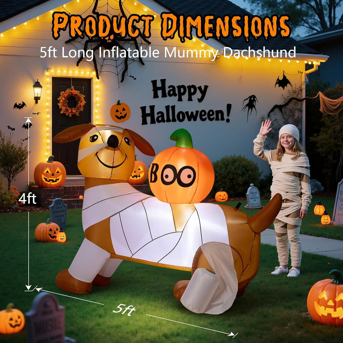 Mummy Dachshund Inflatable