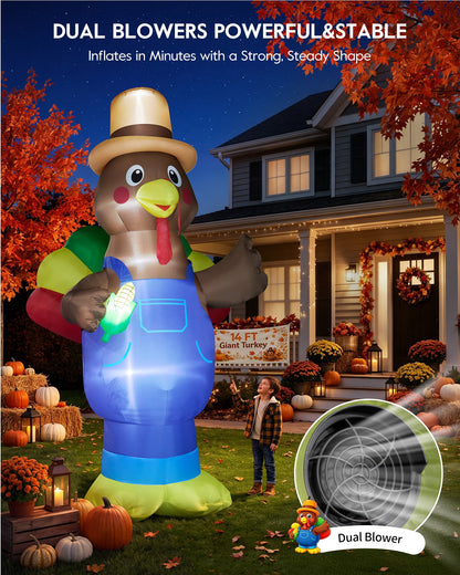 Giant Farmer Turkey Inflatable