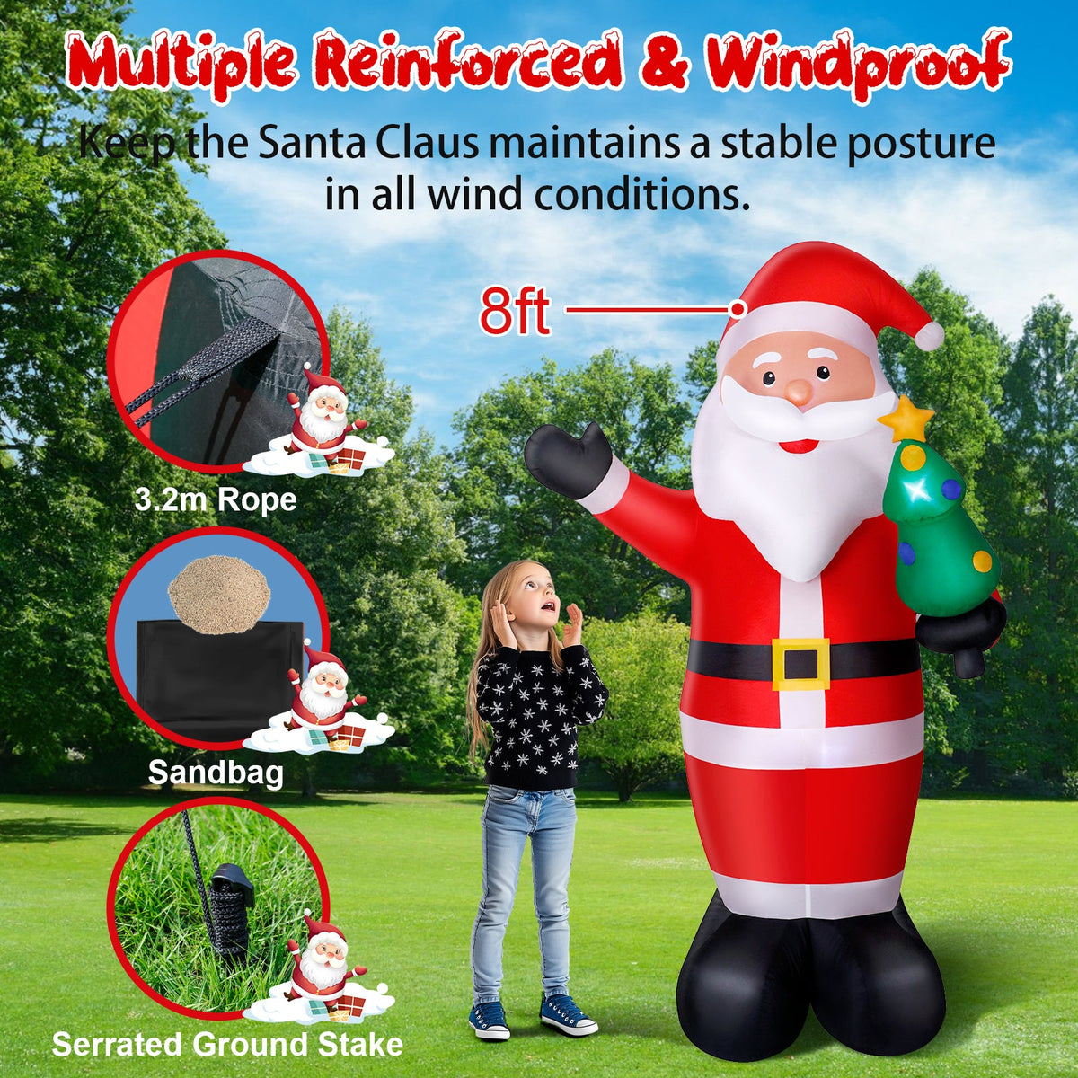 Standing Santa Claus Inflatable