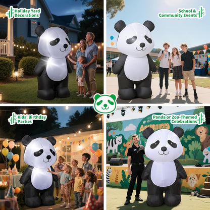 Holiday Panda Inflatable