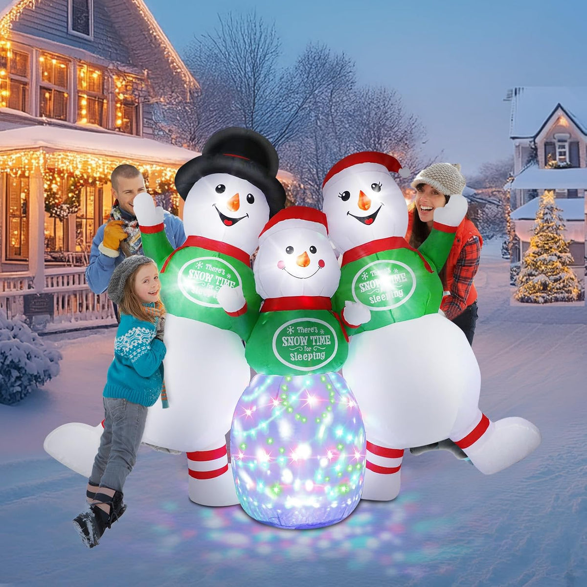Snowman Family Inflatable