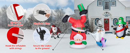 Handstand Santa Inflatable