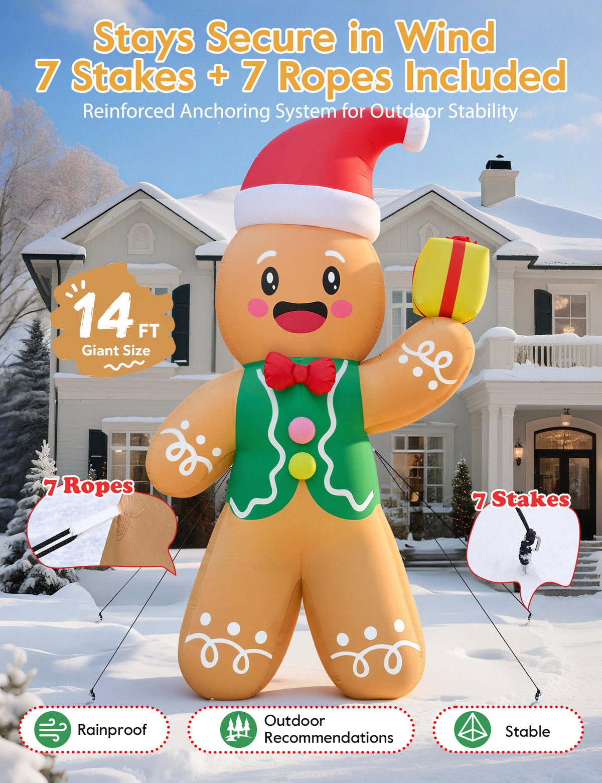 Giant Gingerbread Man Inflatable