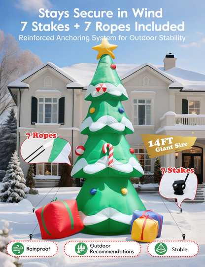 Giant Christmas Tree with Gifts Inflatable