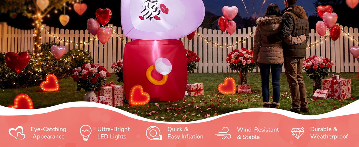 Giant Hearts & Ring Box Inflatable