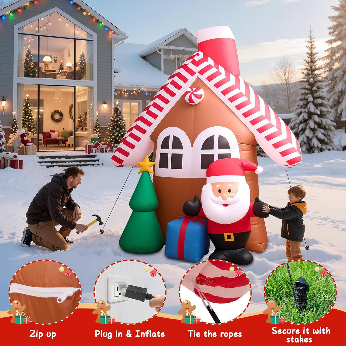 Christmas Candy House Inflatable