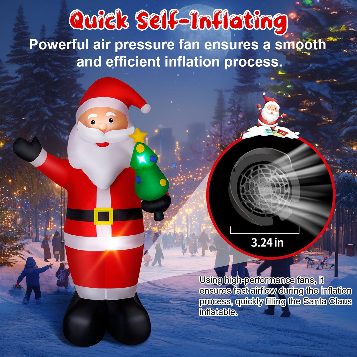 Standing Santa Claus Inflatable
