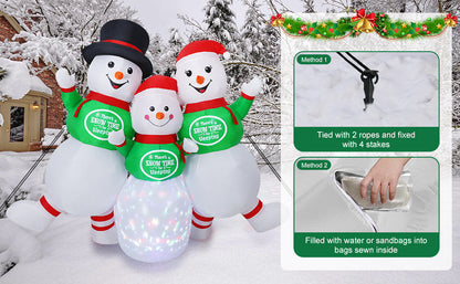 Snowman Family Inflatable