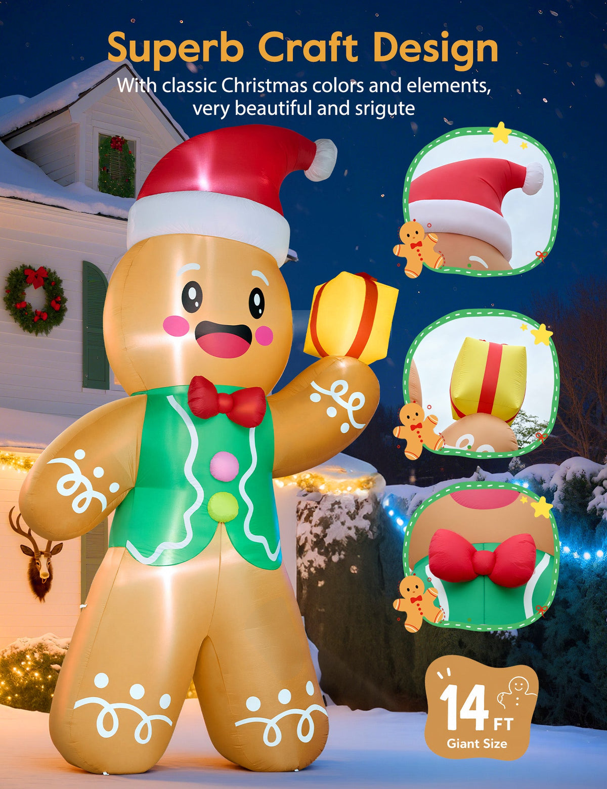 Giant Gingerbread Man Inflatable