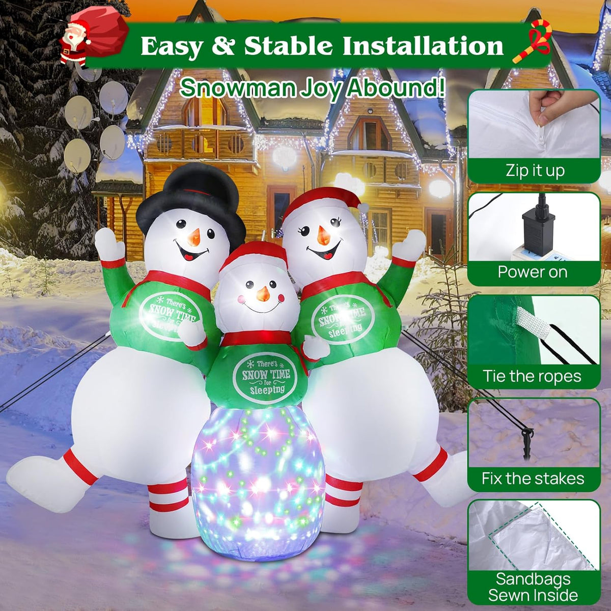 Snowman Family Inflatable