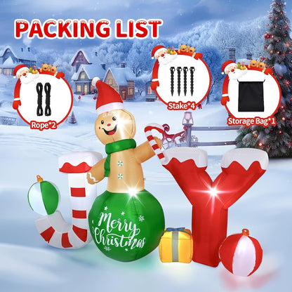 JOY Gingerbread Man Inflatable