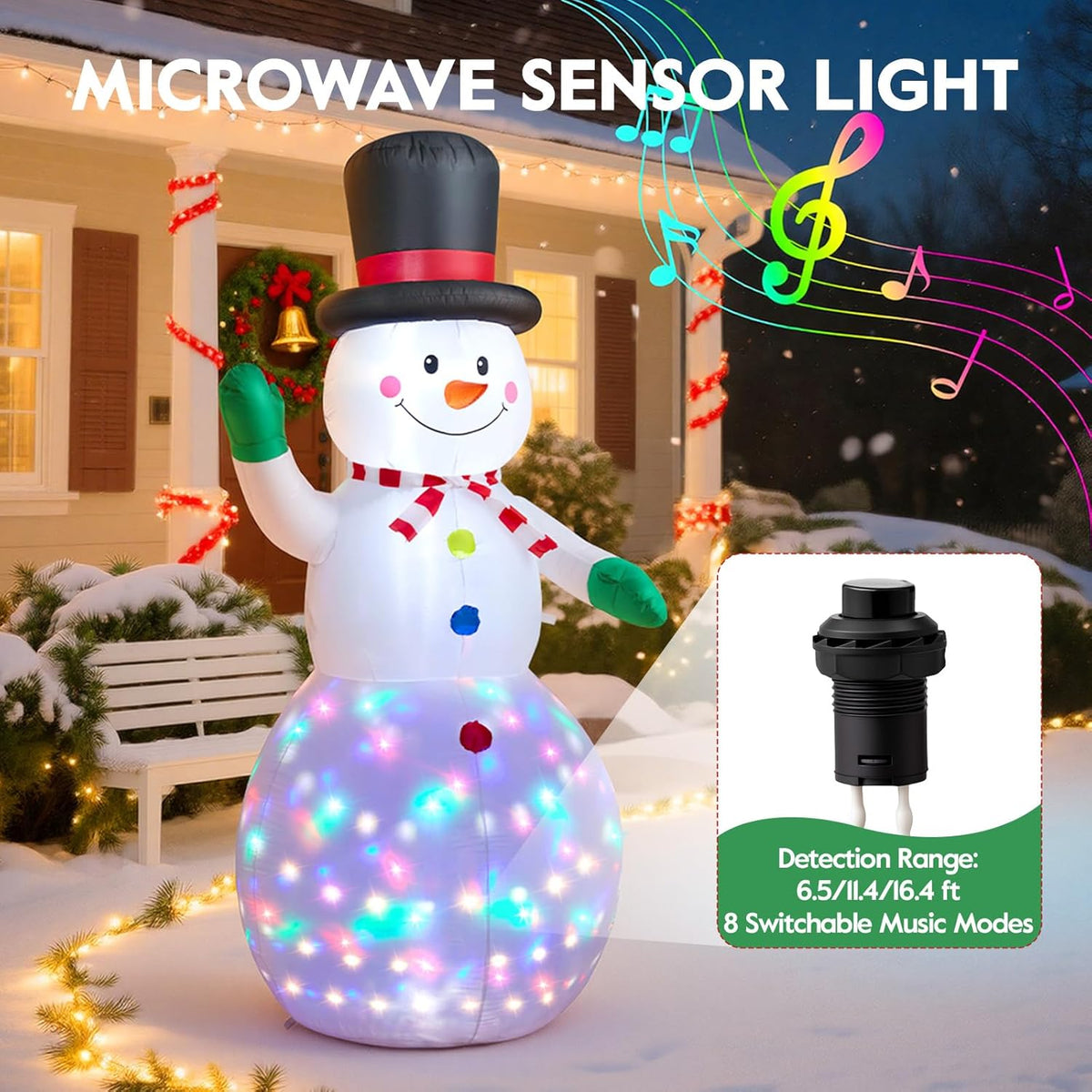 Motion Sensor Snowman Inflatable