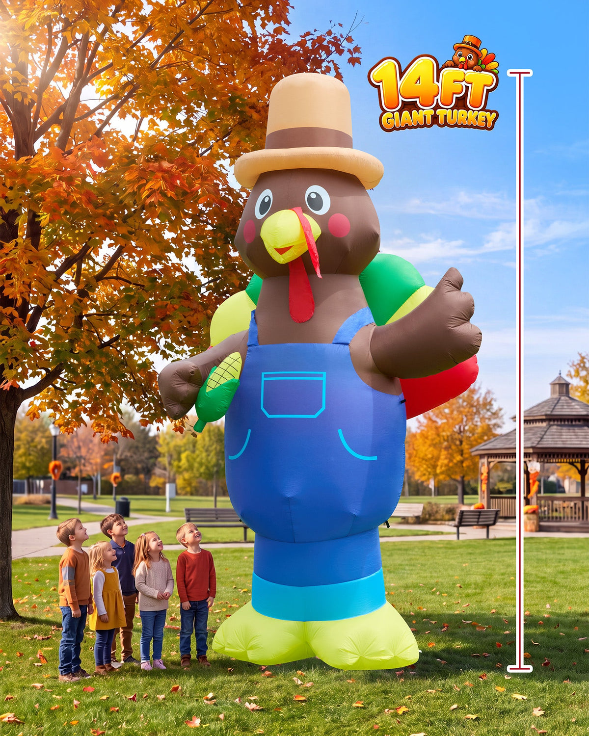 Giant Farmer Turkey Inflatable