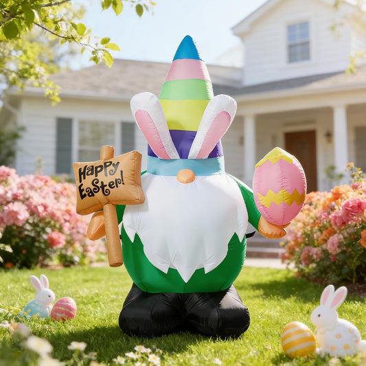 Easter Rabbit Gnome Inflatable