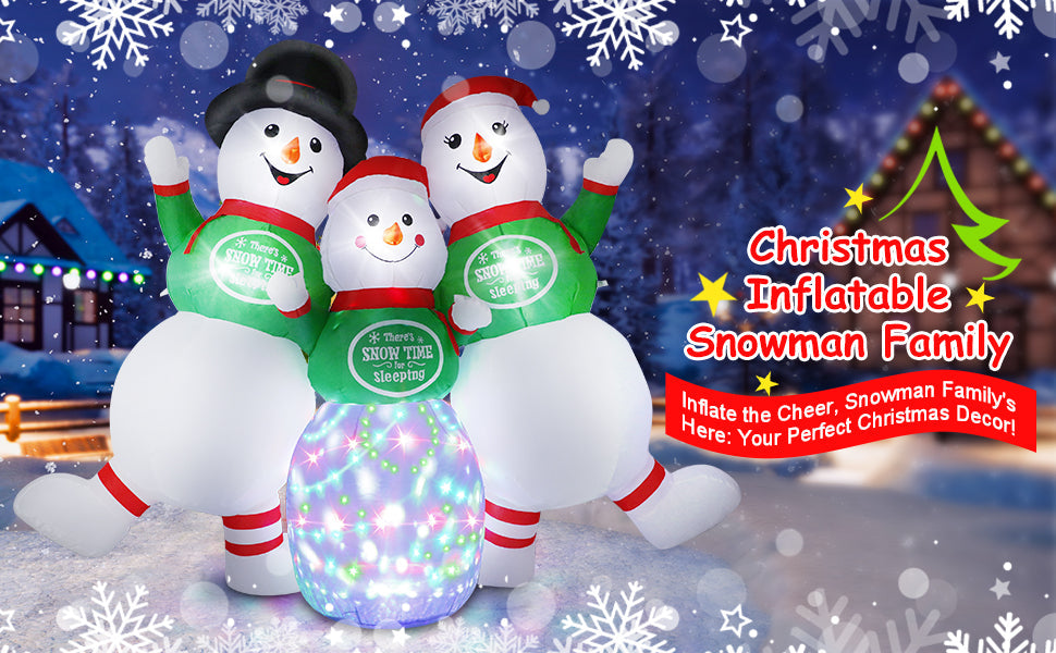 Snowman Family Inflatable