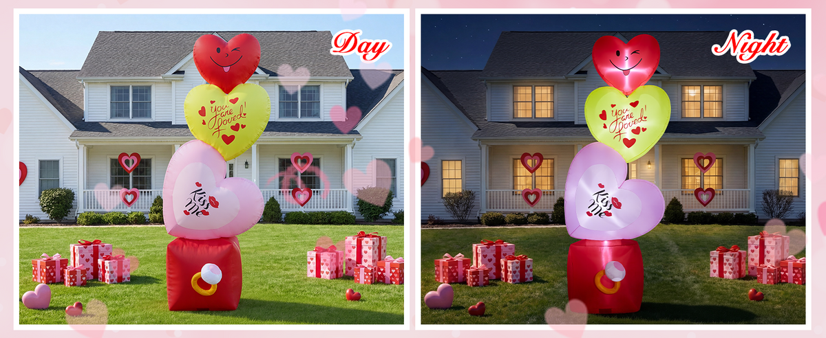 Giant Hearts & Ring Box Inflatable