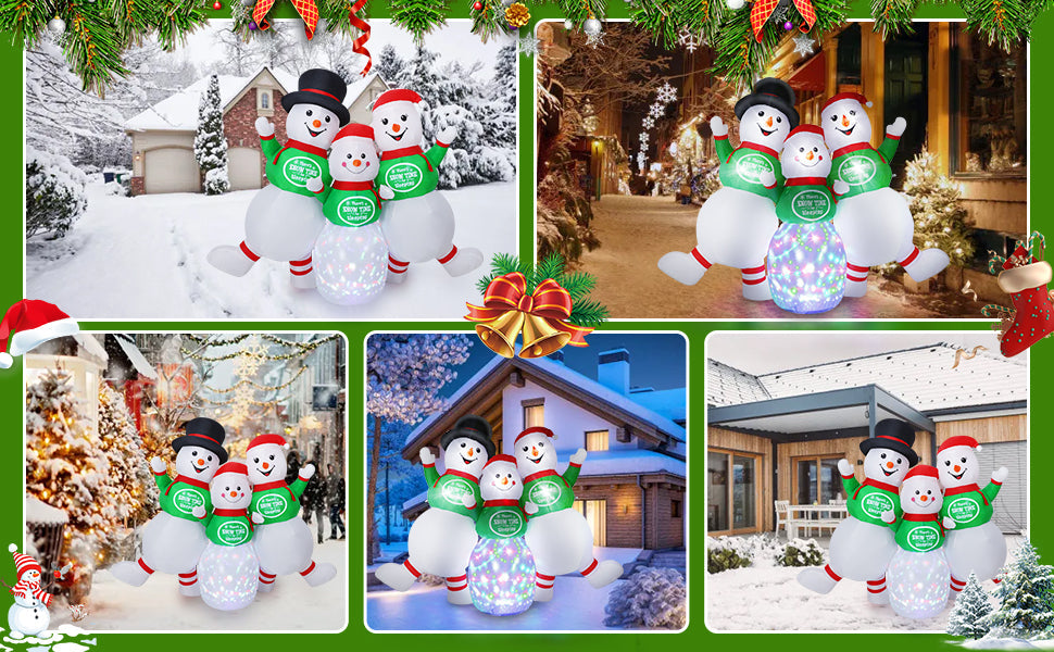 Snowman Family Inflatable