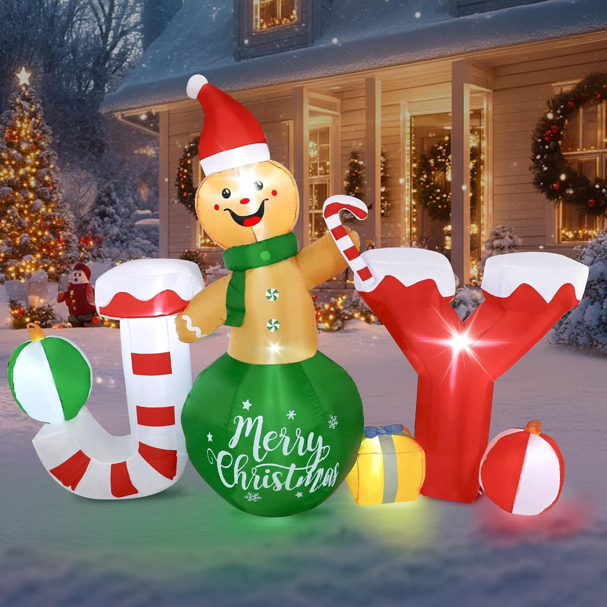 JOY Gingerbread Man Inflatable